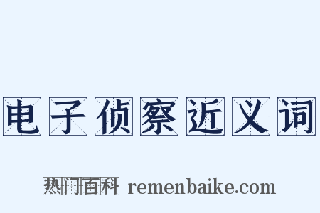 电子侦察近义词是什么意思的图片